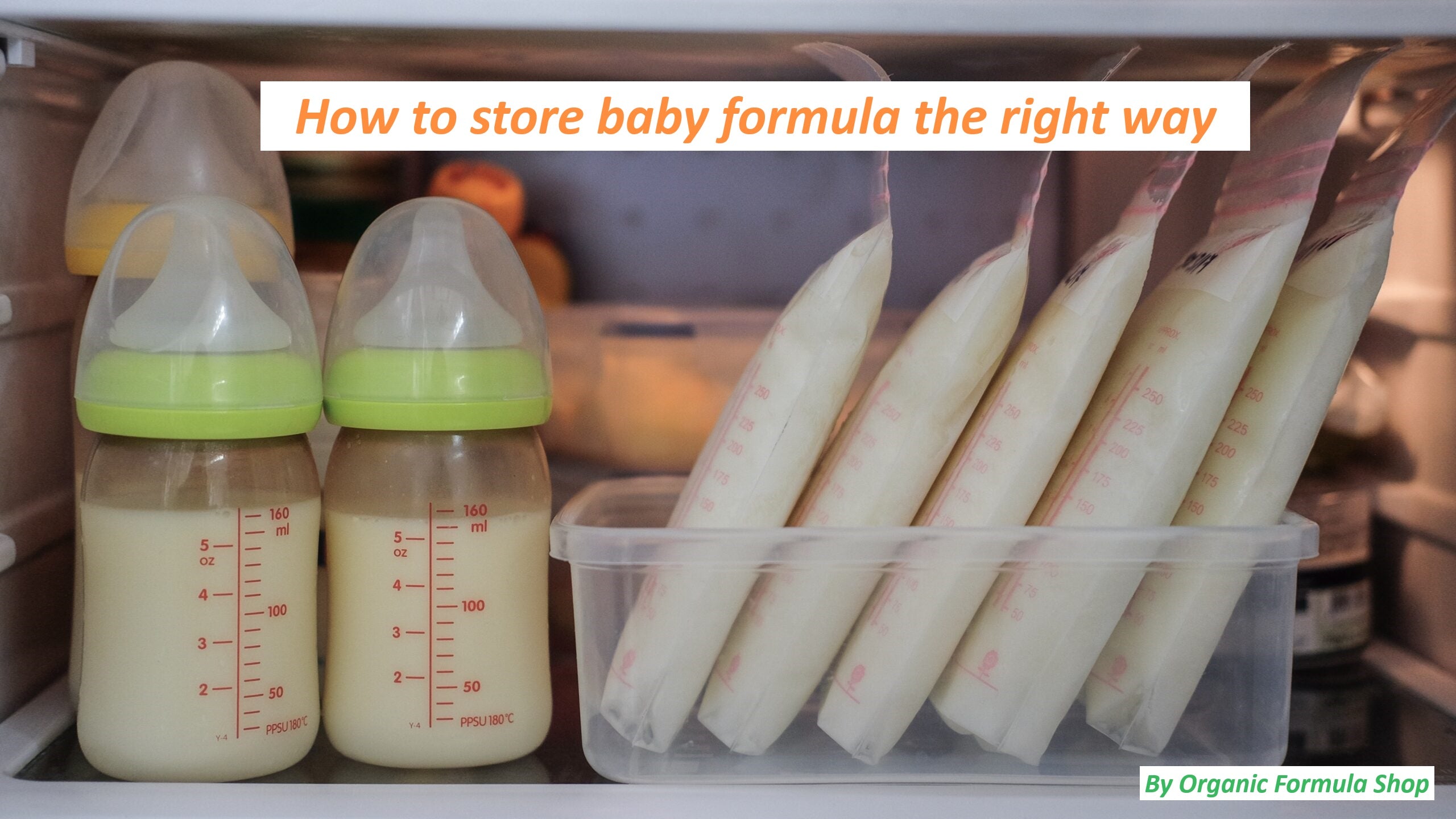 Storing baby top bottles in fridge