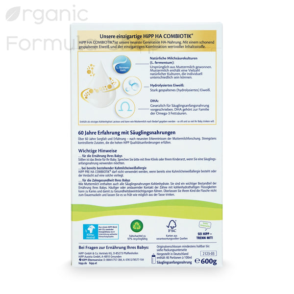 Load image into Gallery viewer, HiPP Hypoallergenic Formula - Stage Pre