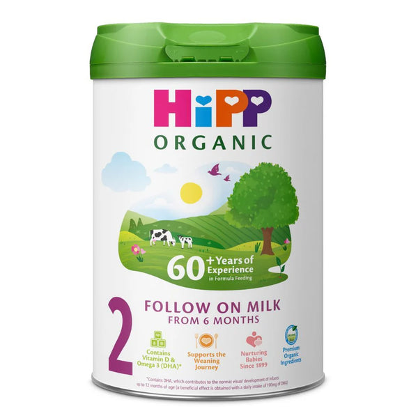 Load image into Gallery viewer, Hipp Organic Follow On Milk container with green lid on a white background