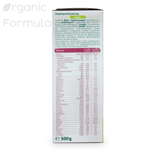 Load image into Gallery viewer, Lebenswert Organic Baby Formula Stage 1