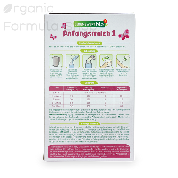 Load image into Gallery viewer, Lebenswert Organic Baby Formula Stage 1