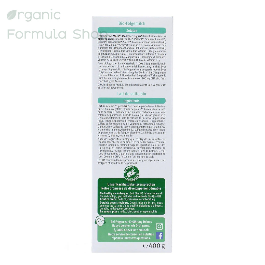 Holle A2 Organic Cow Formula - Stage 2