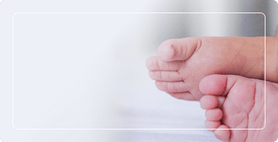 Close-up of a baby's feet with a blurred background