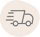 Icon of a delivery truck on a beige background