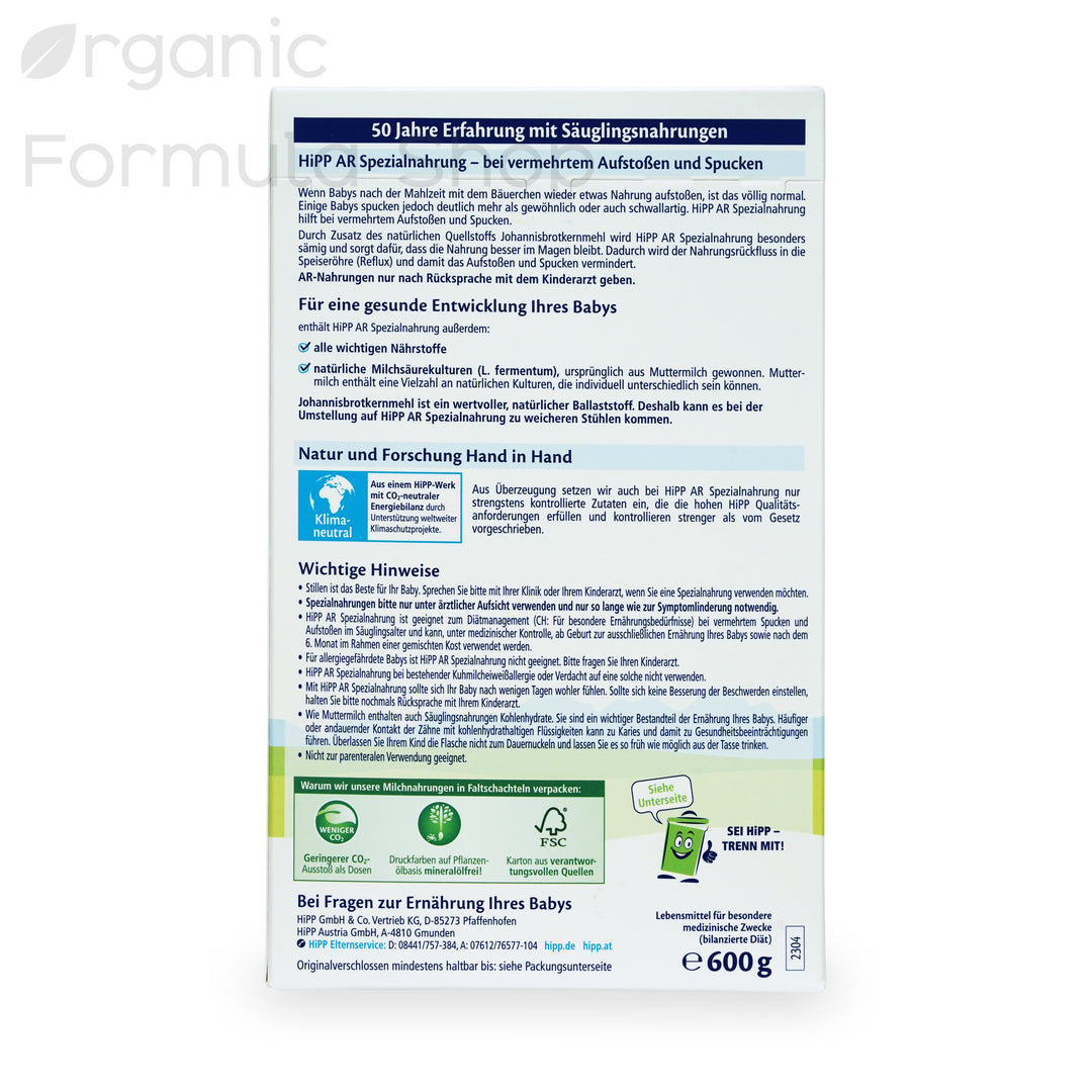 HiPP Anti Reflux Formula - All Stages