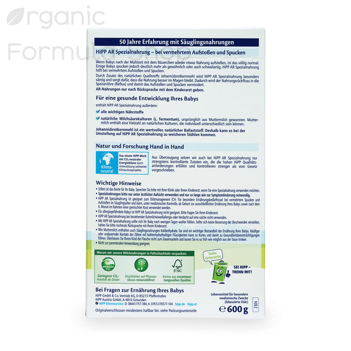 HiPP Anti Reflux Formula - All Stages