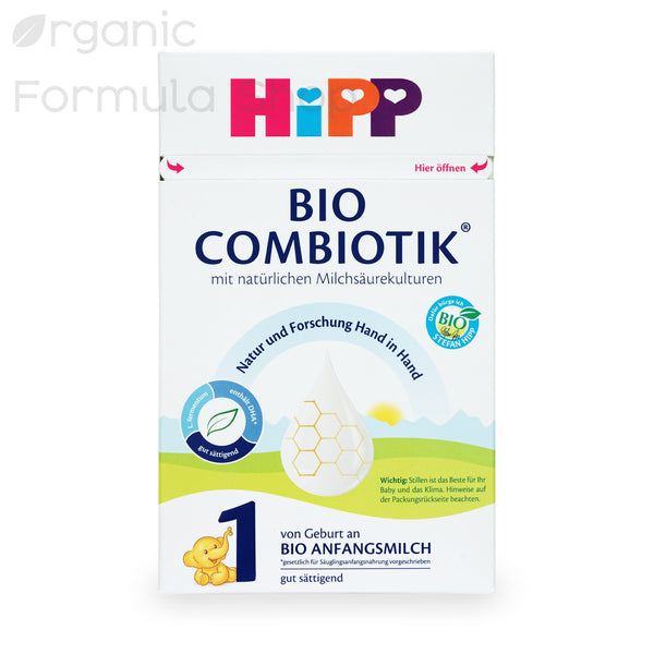 Load image into Gallery viewer, Packaging of HiPP BIO COMBIOTIK organic baby formula, stage 1, for babies from birth to 6 months, 600g.
