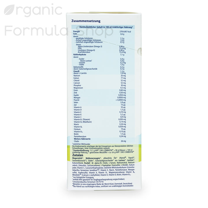 HiPP German Organic Formula - Stage 1