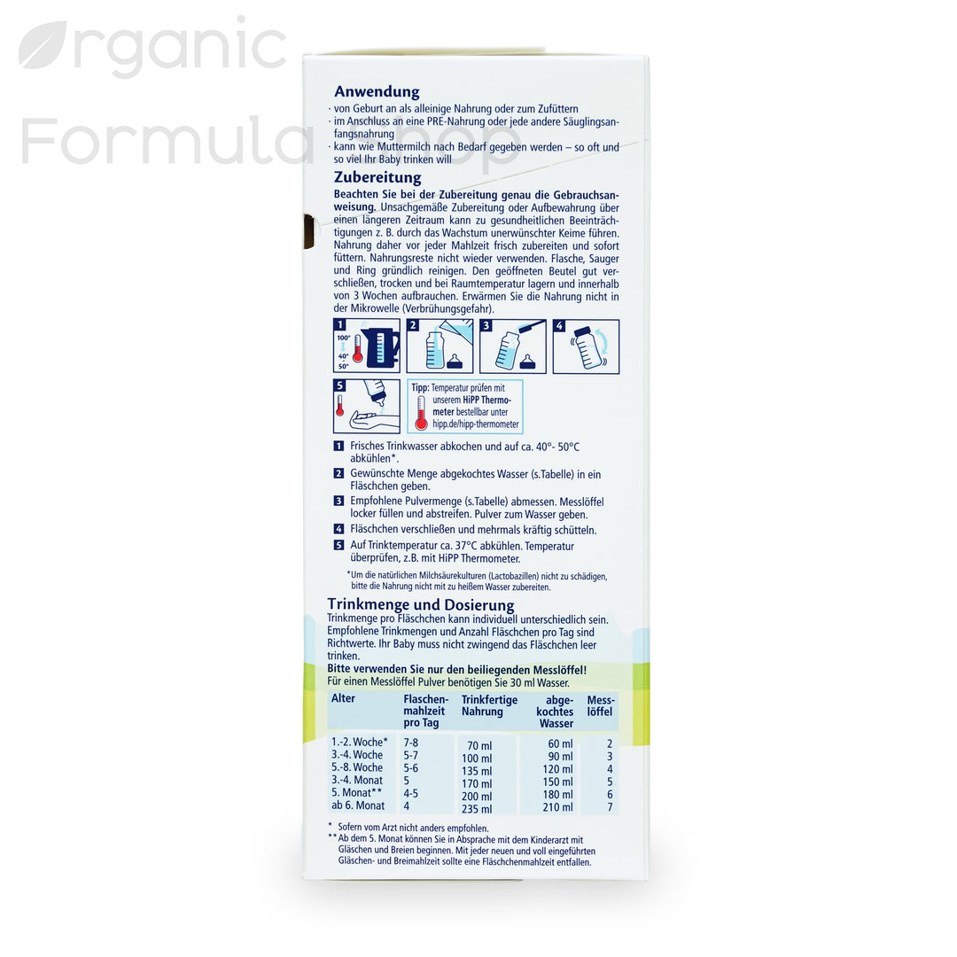 HiPP German Organic Formula - Stage 1