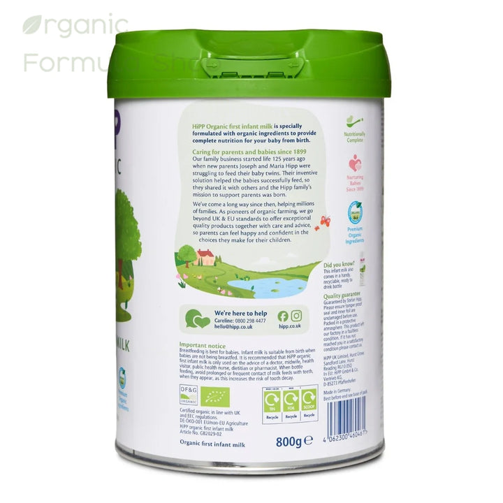 HiPP UK Organic Formula - Stage 1