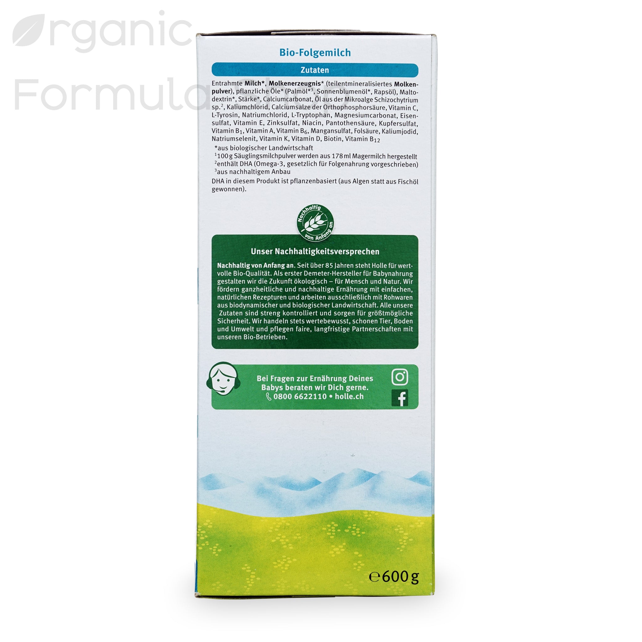 Holle Stage 4 Organic Baby Formula - 600g, Demeter Certified, No Palm Oil, From 12 Months