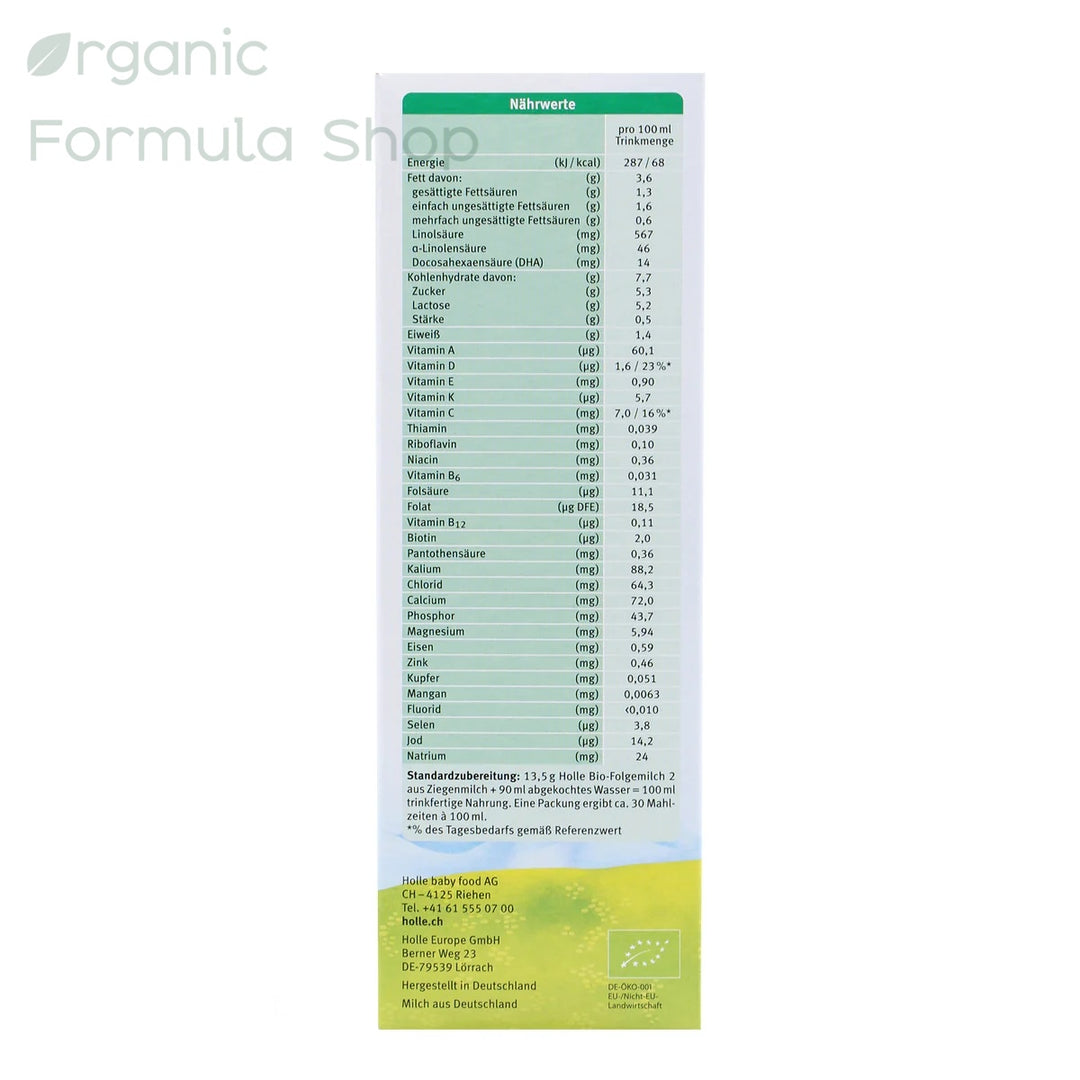 Holle Organic Goat Formula - Stage 2