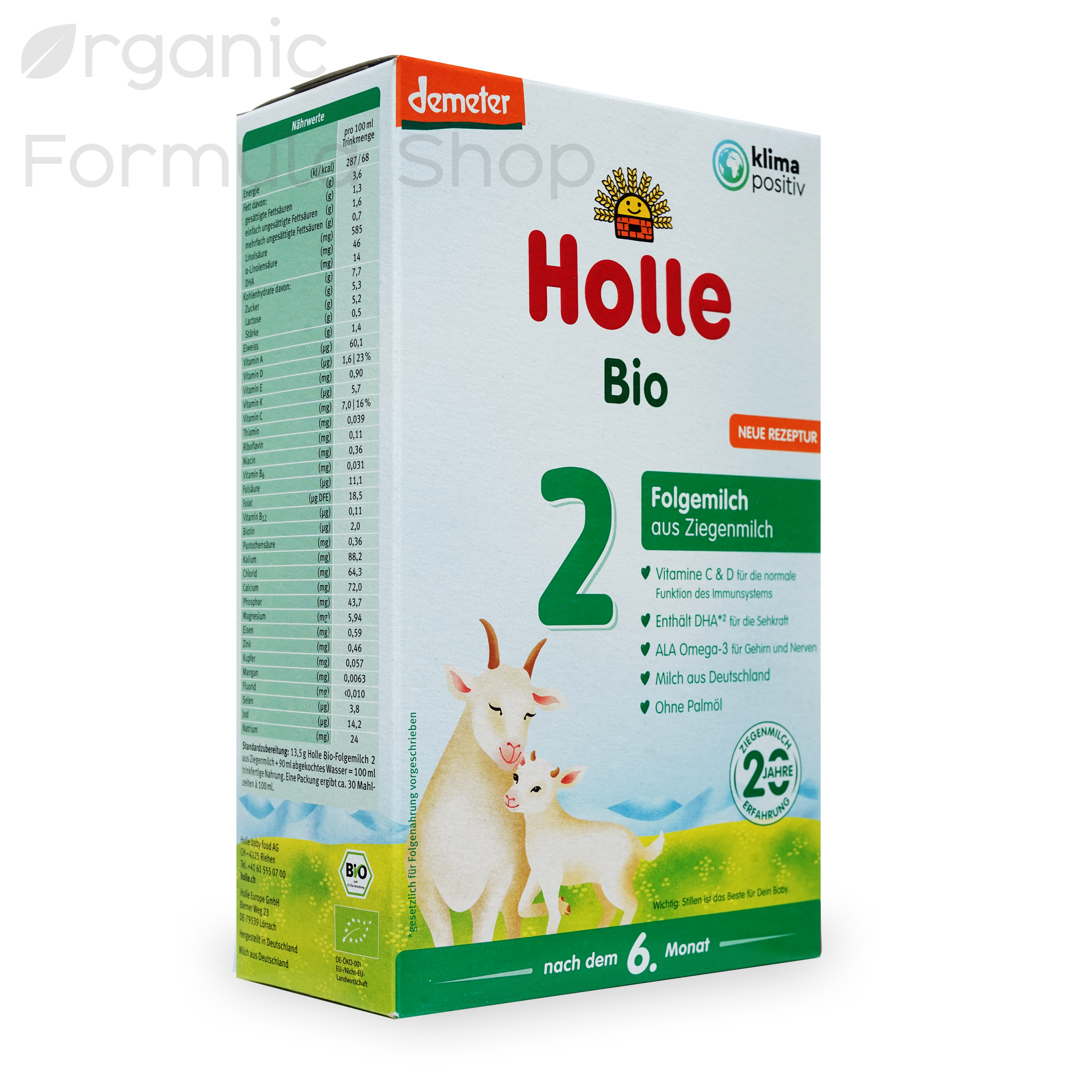 Holle Organic Goat Formula - stage 2 - Organic Formula Shop