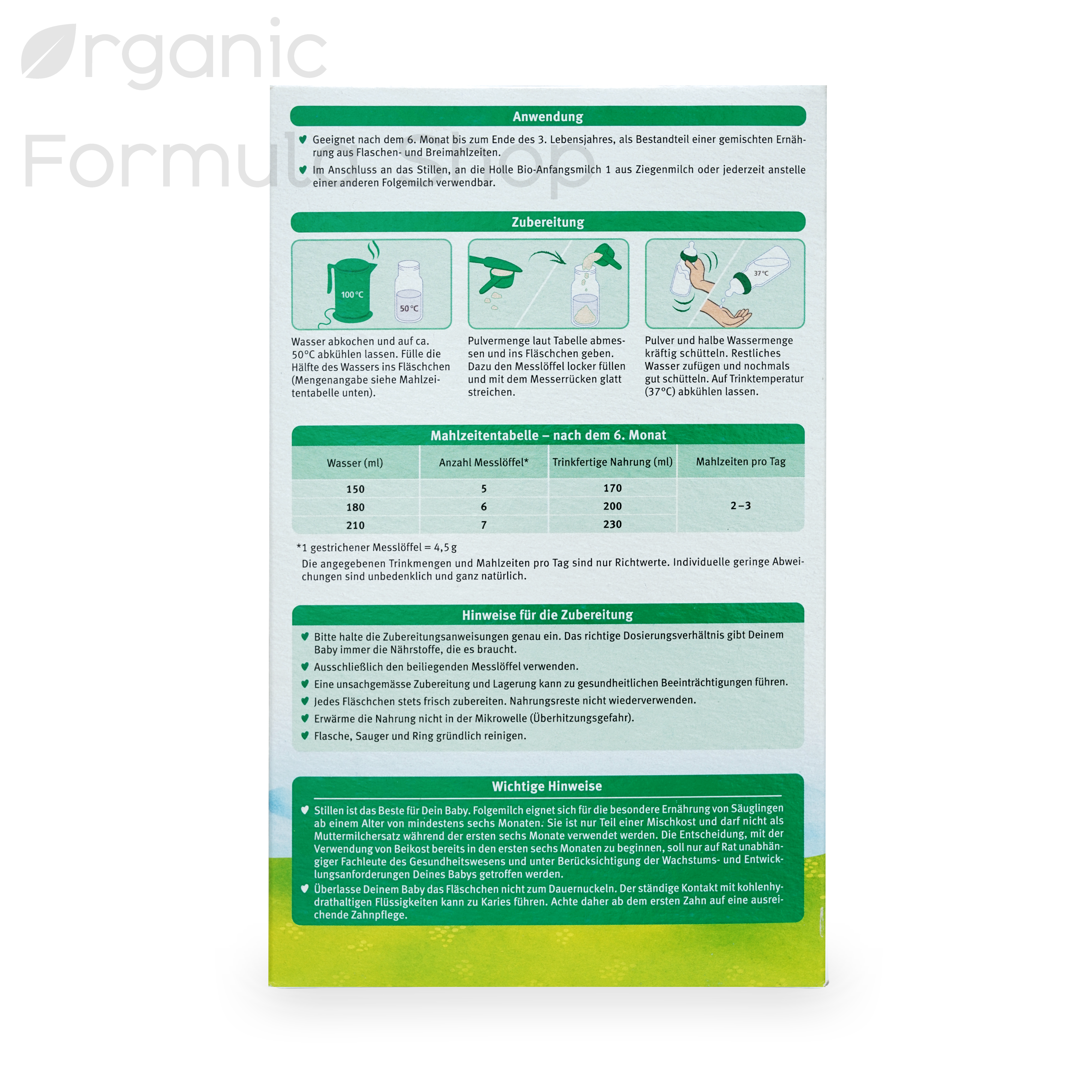 Holle stage best sale 2 formula instructions