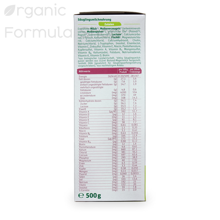 Lebenswert Organic Baby Formula Stage 1