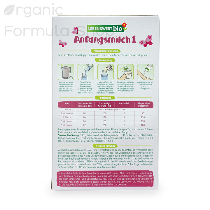Lebenswert Organic Baby Formula Stage 1