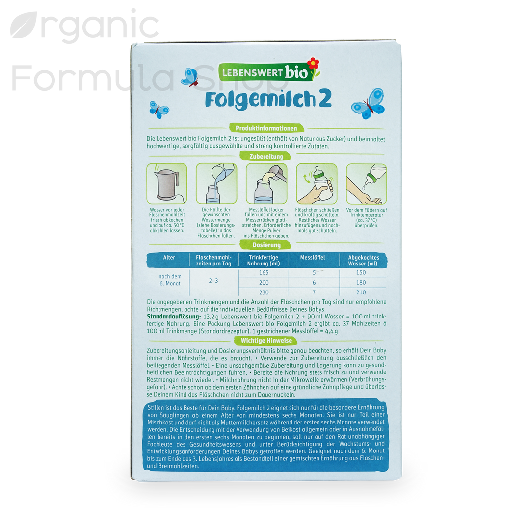 Lebenswert Organic Baby Formula Stage 2