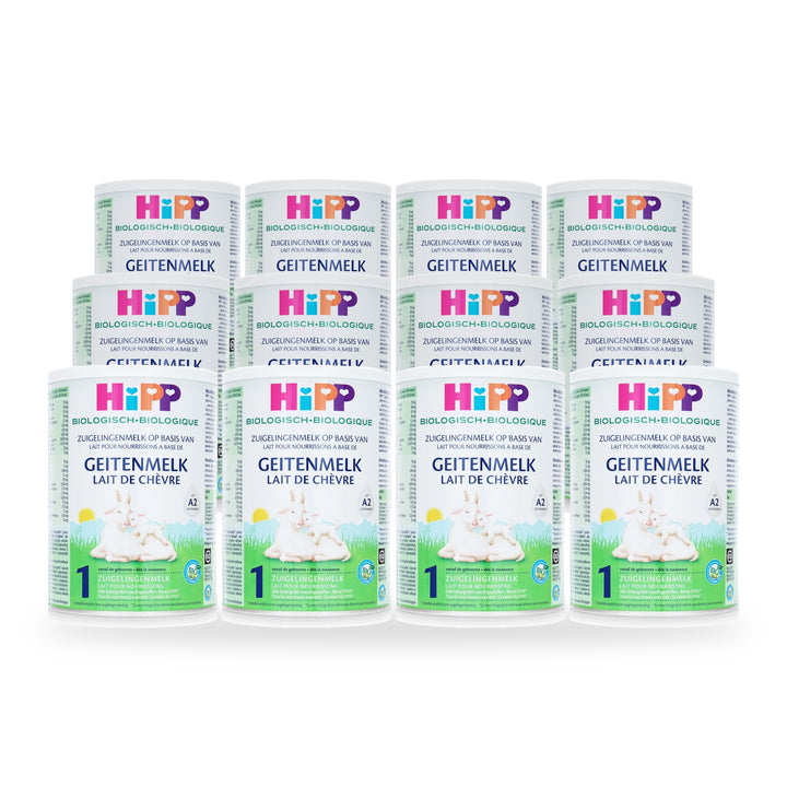 HiPP Dutch Goat Stage 1 European organic baby formula, 12 pack of 400g cans, for babies 0 to 6 months