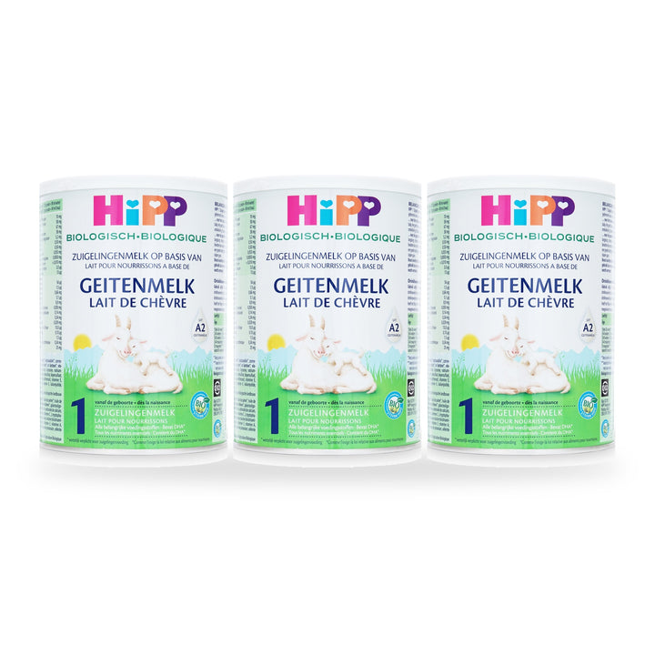 HiPP Dutch Goat Stage 1 European organic baby formula, 3 pack of 400g cans, for babies 0 to 6 months