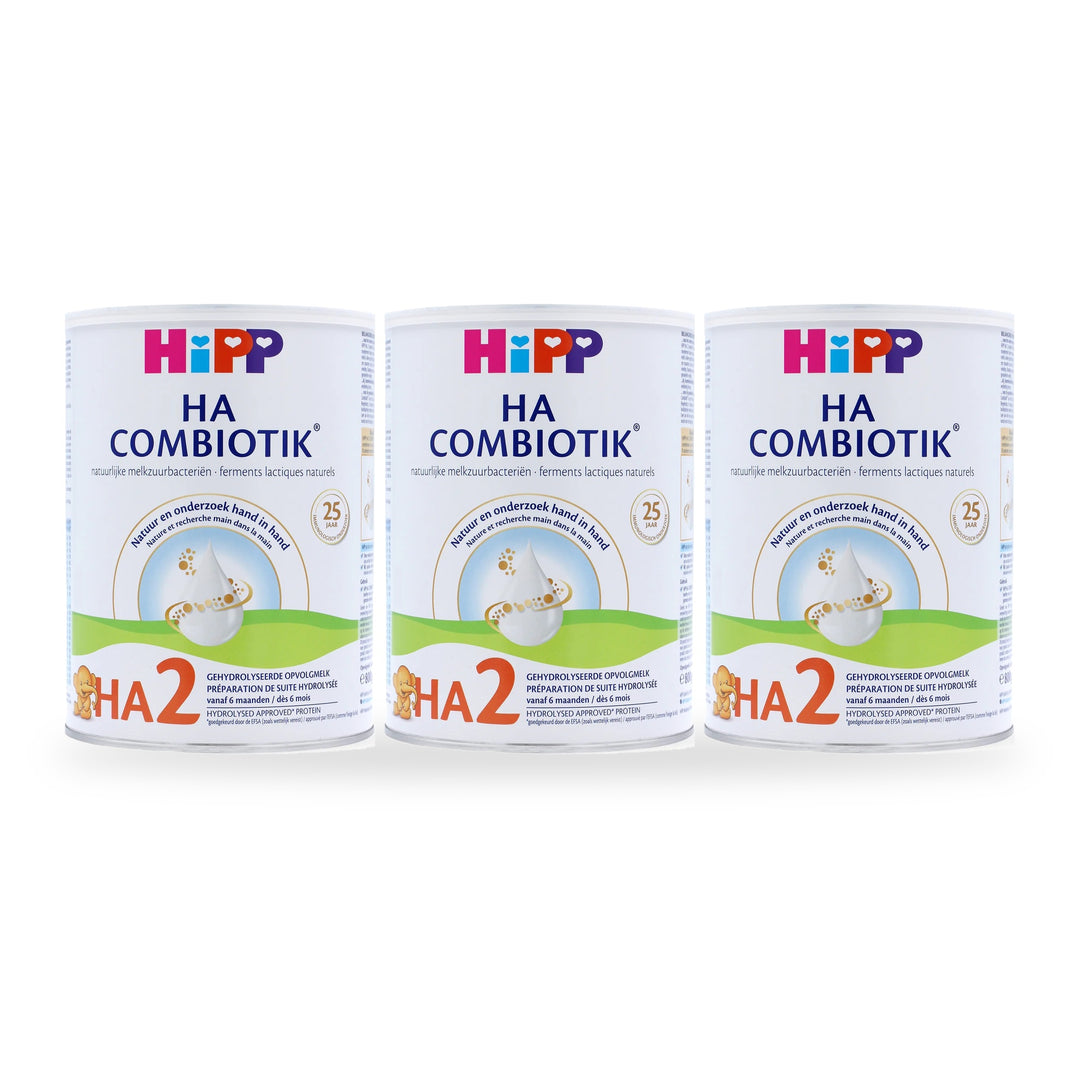 HiPP Dutch HA Stage 2 European baby formula, 3 pack of 800g cans, for babies 6 to 12 months