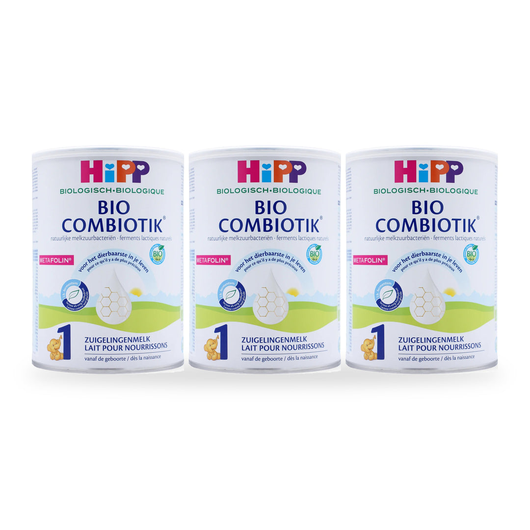 HiPP Dutch Stage 1 European organic baby formula, 3 pack of 800g cans, for babies 0 to 6 months
