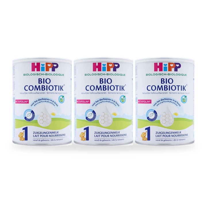HiPP Dutch Stage 1 European organic baby formula, 3 pack of 800g cans, for babies 0 to 6 months