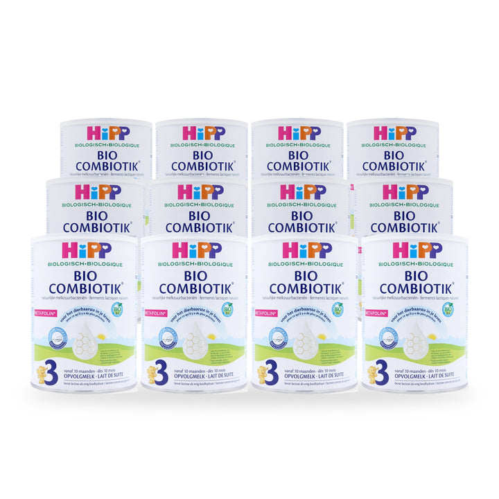 HiPP Dutch Stage 3 European organic toddler formula, 12 pack of 800g cans, for toddlers 10 to 24 months