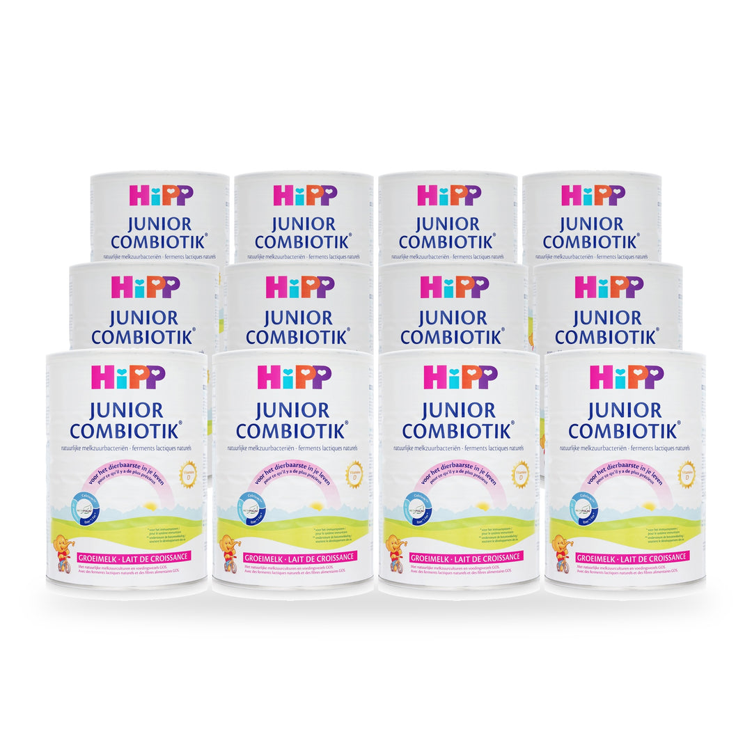 HiPP Dutch Stage 4 European toddler formula, 12 pack of 800g cans, for toddlers 24 to 36 months