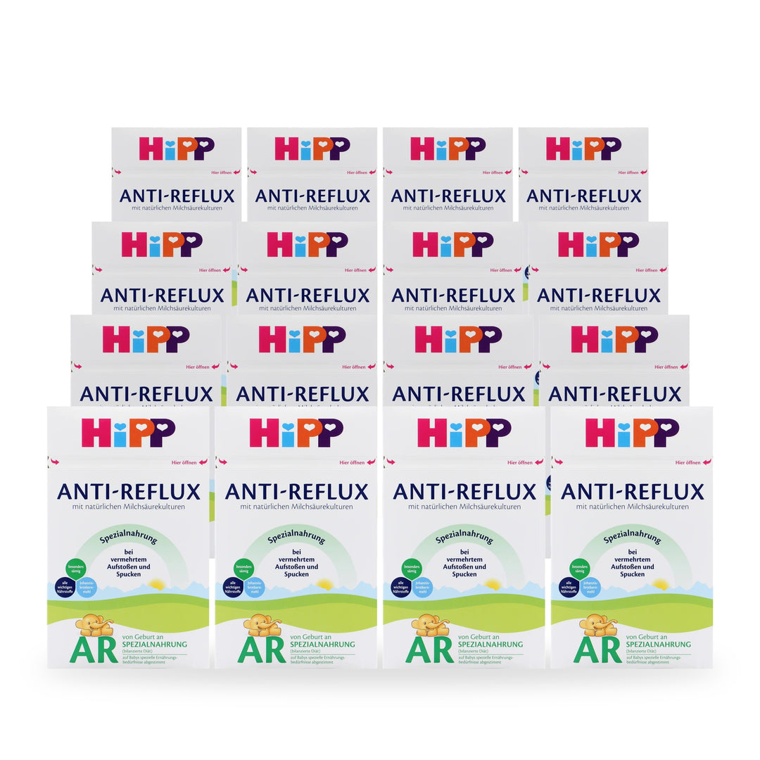 HiPP German Anti-Reflux European baby formula, 16 pack of 600g boxes, from birth, all stages
