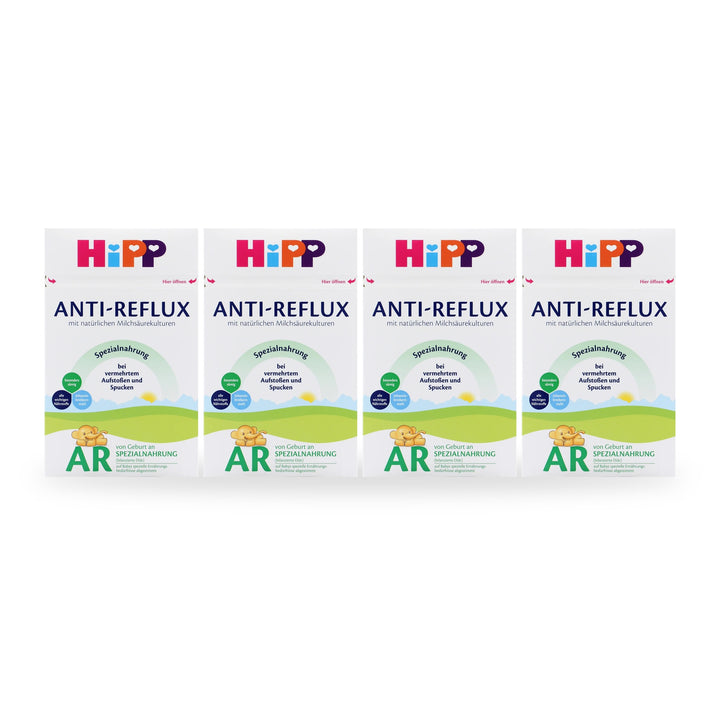HiPP German Anti-Reflux European baby formula, 4 pack of 600g boxes, from birth, all stages