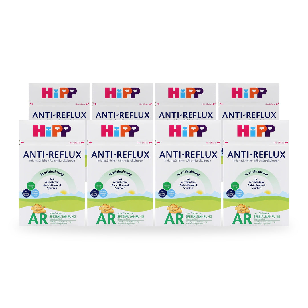 HiPP German Anti-Reflux European baby formula, 8 pack of 600g boxes, from birth, all stages