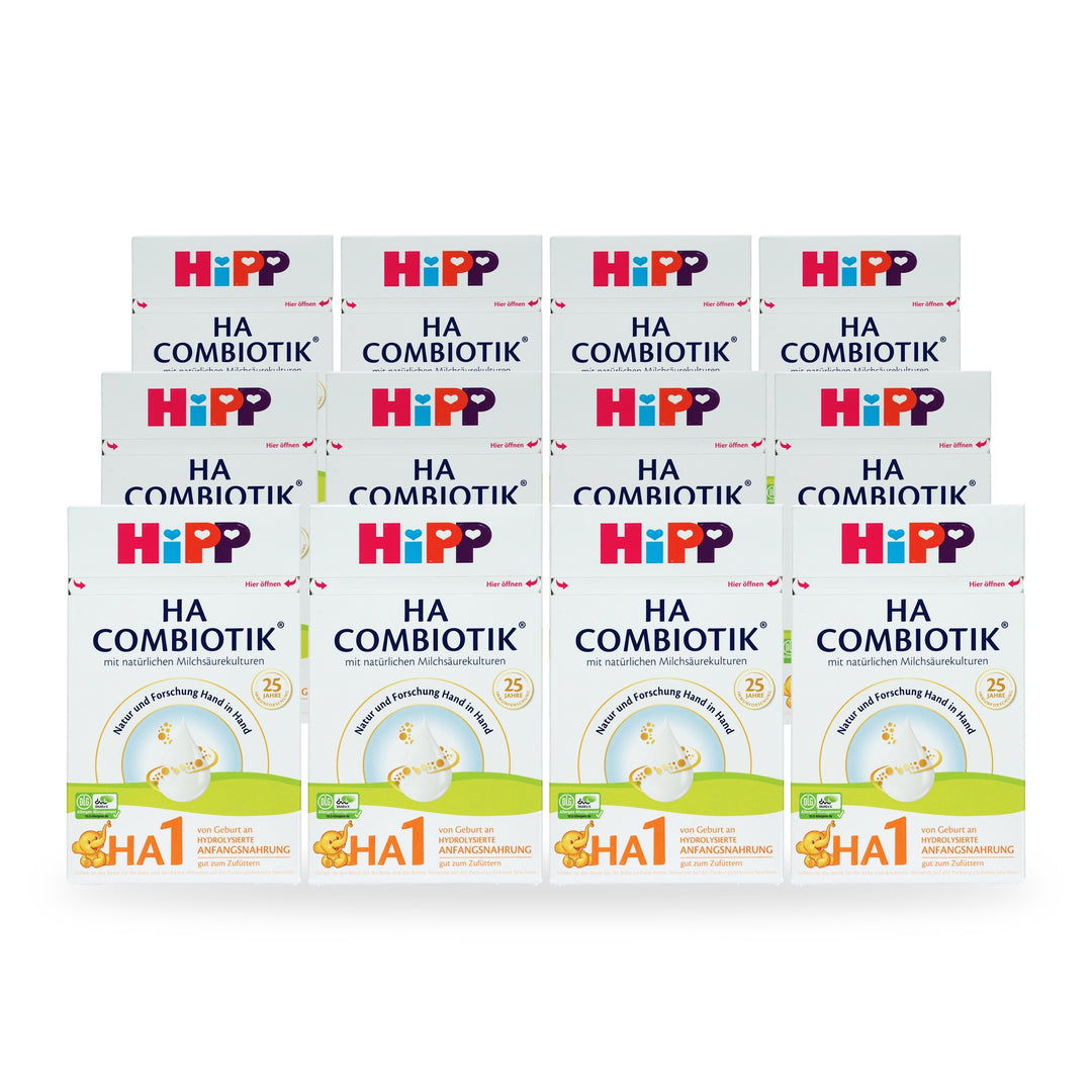 HiPP German HA Stage 1 European baby formula, 12 pack of 600g boxes, for babies 0 to 6 months