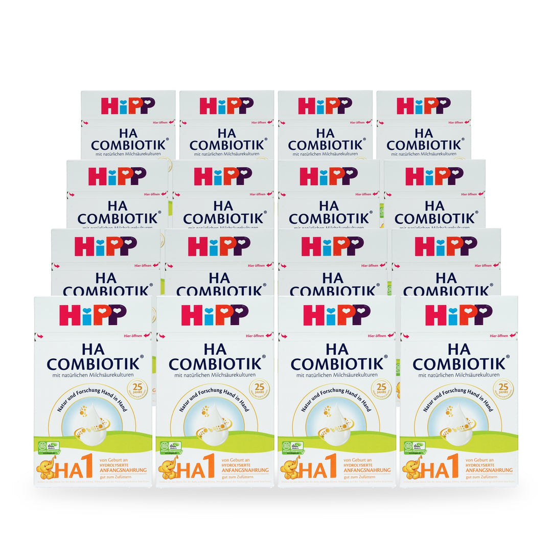 HiPP German HA Stage 1 European baby formula, 16 pack of 600g boxes, for babies 0 to 6 months