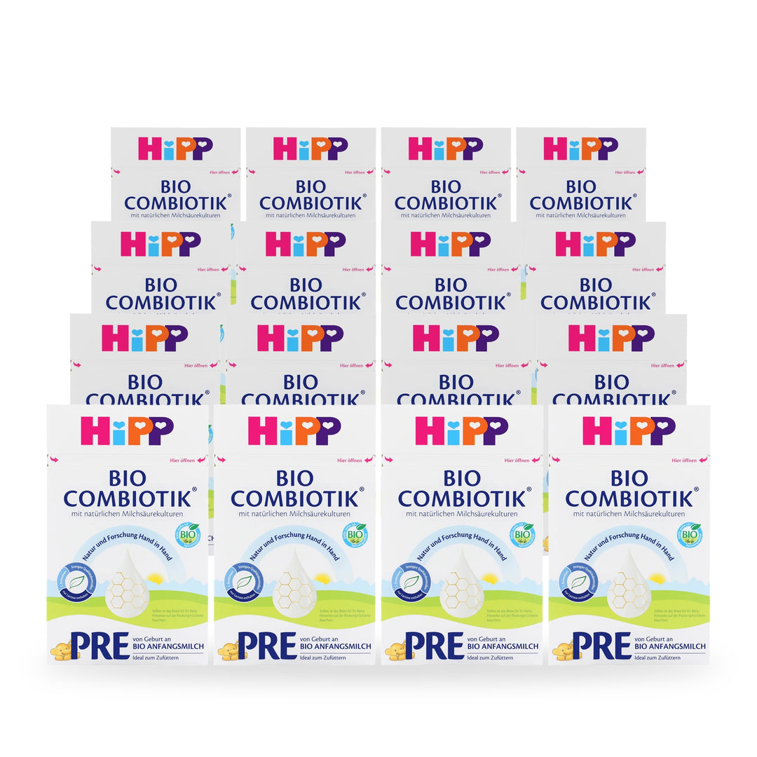 HiPP German PRE European organic newborn formula, 16 pack of 600g boxes, for babies 0 to 6 months