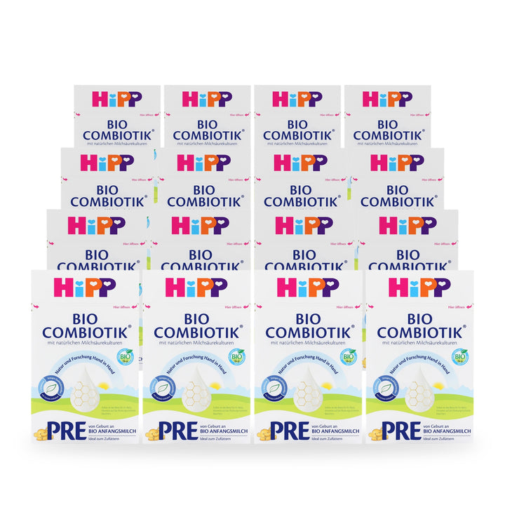 HiPP German PRE European organic newborn formula, 16 pack of 600g boxes, for babies 0 to 6 months
