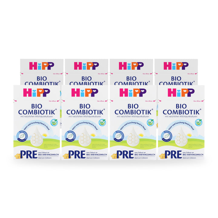 HiPP German PRE European organic newborn formula, 8 pack of 600g boxes, for babies 0 to 6 months