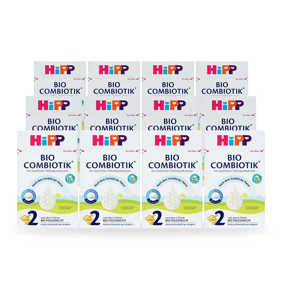 HiPP German Stage 2 European organic baby formula, 12 pack of 600g boxes, for babies 6 to 10 months
