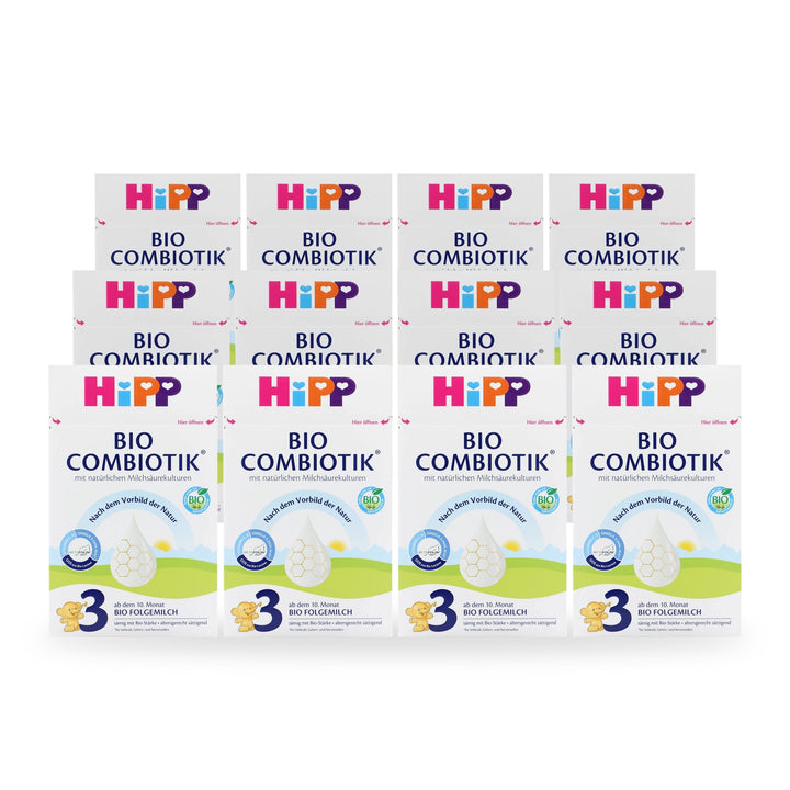 HiPP German Stage 3 European organic toddler formula, 12 pack of 600g boxes, for toddlers 10 to 24 months