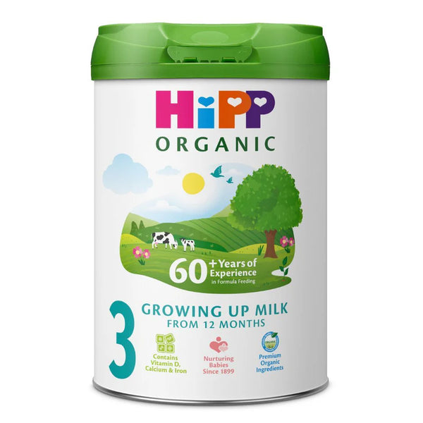 Load image into Gallery viewer, Hipp Organic Growing Up Milk container with green lid on a white background
