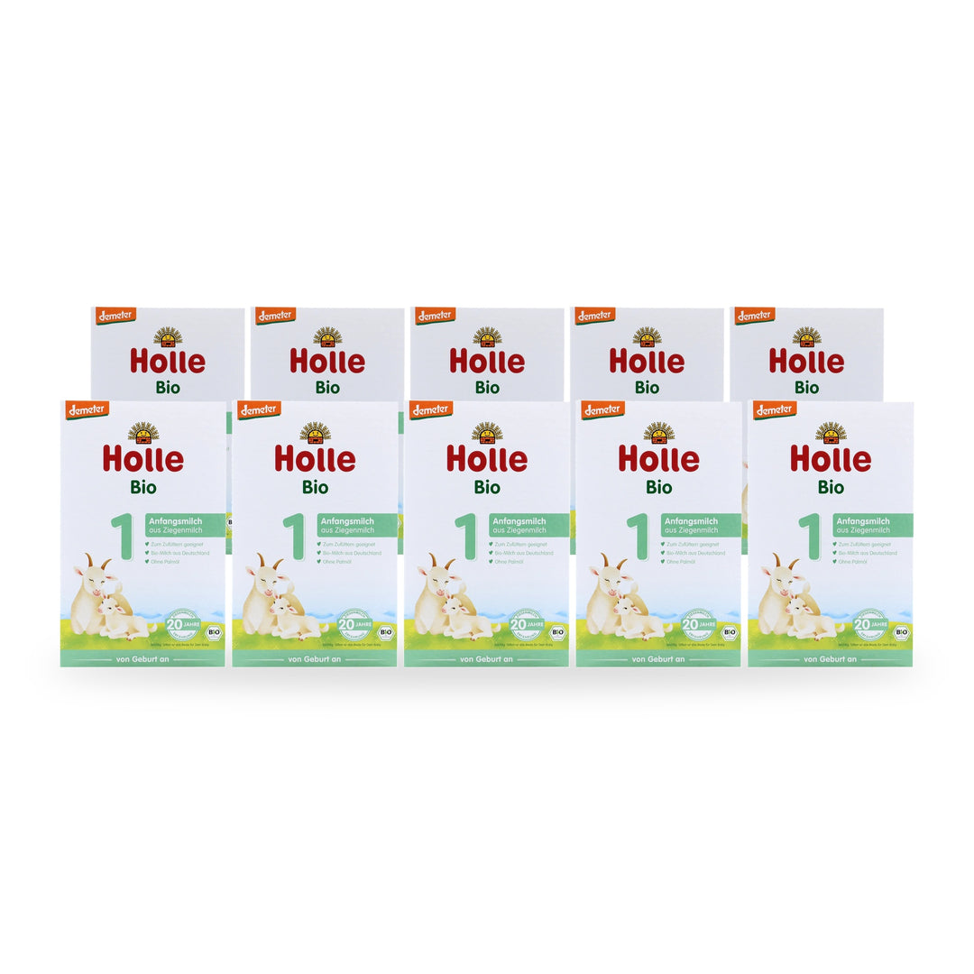 Holle Goat Stage 1 European organic baby formula, 10 pack of 400g boxes, for babies 0 to 6 months
