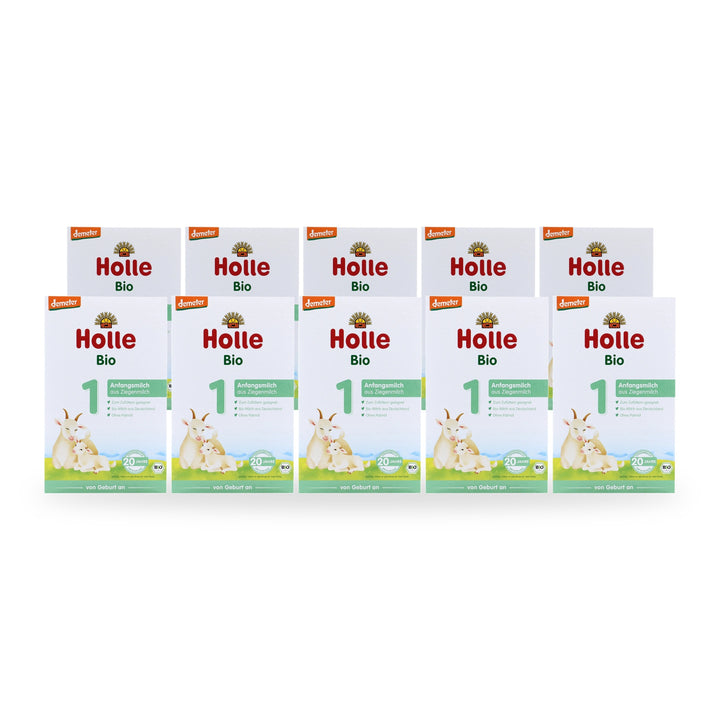 Holle Goat Stage 1 European organic baby formula, 10 pack of 400g boxes, for babies 0 to 6 months