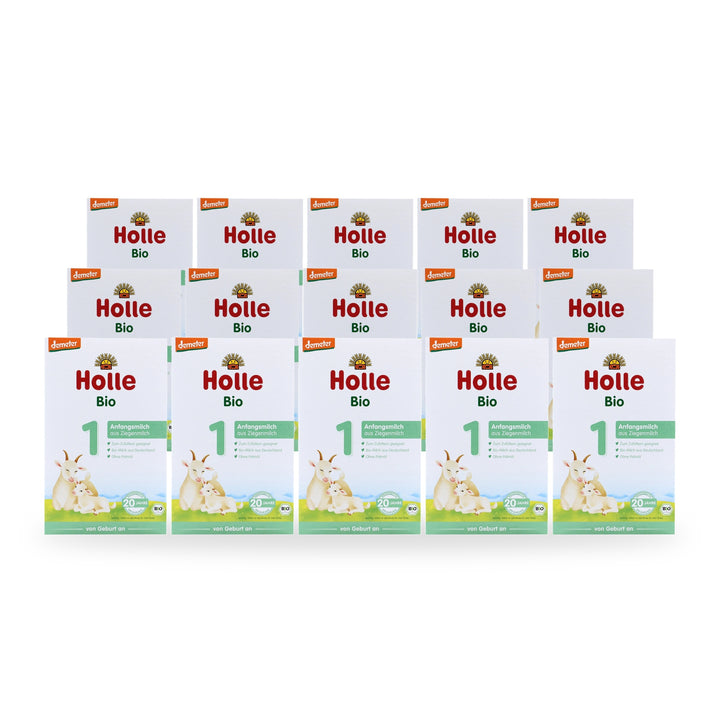 Holle Goat Stage 1 European organic baby formula, 15 pack of 400g boxes, for babies 0 to 6 months