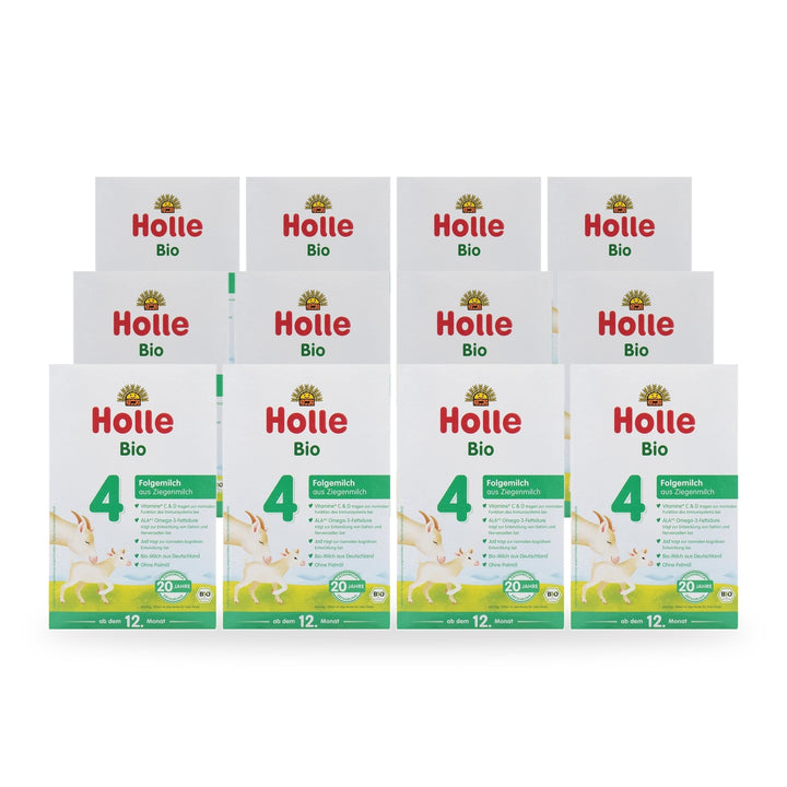 Holle Goat Stage 4 European organic toddler formula, 12 pack of 400g boxes, for toddlers 12 to 36 months