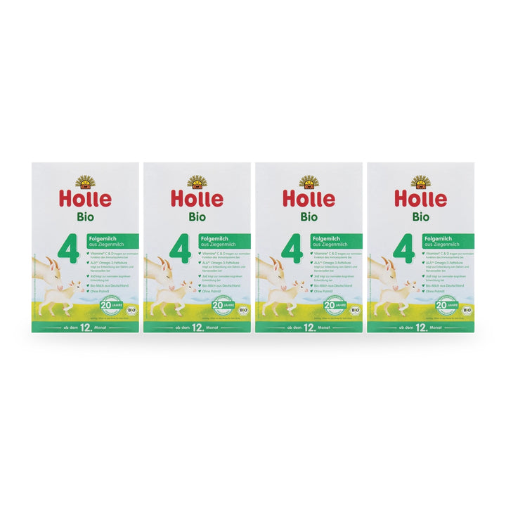 Holle Goat Stage 4 European organic toddler formula, 4 pack of 400g boxes, for toddlers 12 to 36 months
