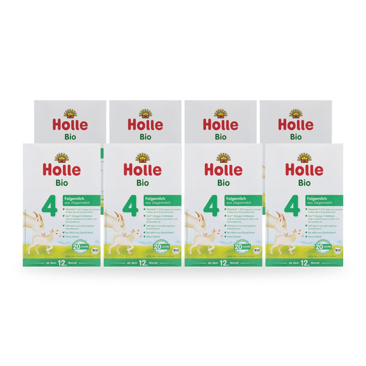 Holle Goat Stage 4 European organic toddler formula, 8 pack of 400g boxes, for toddlers 12 to 36 months