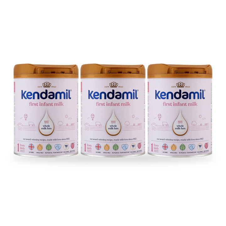 Kendamil UK Classic Stage 1 European baby formula, 3 pack of 800g cans, for babies 0 to 6 months