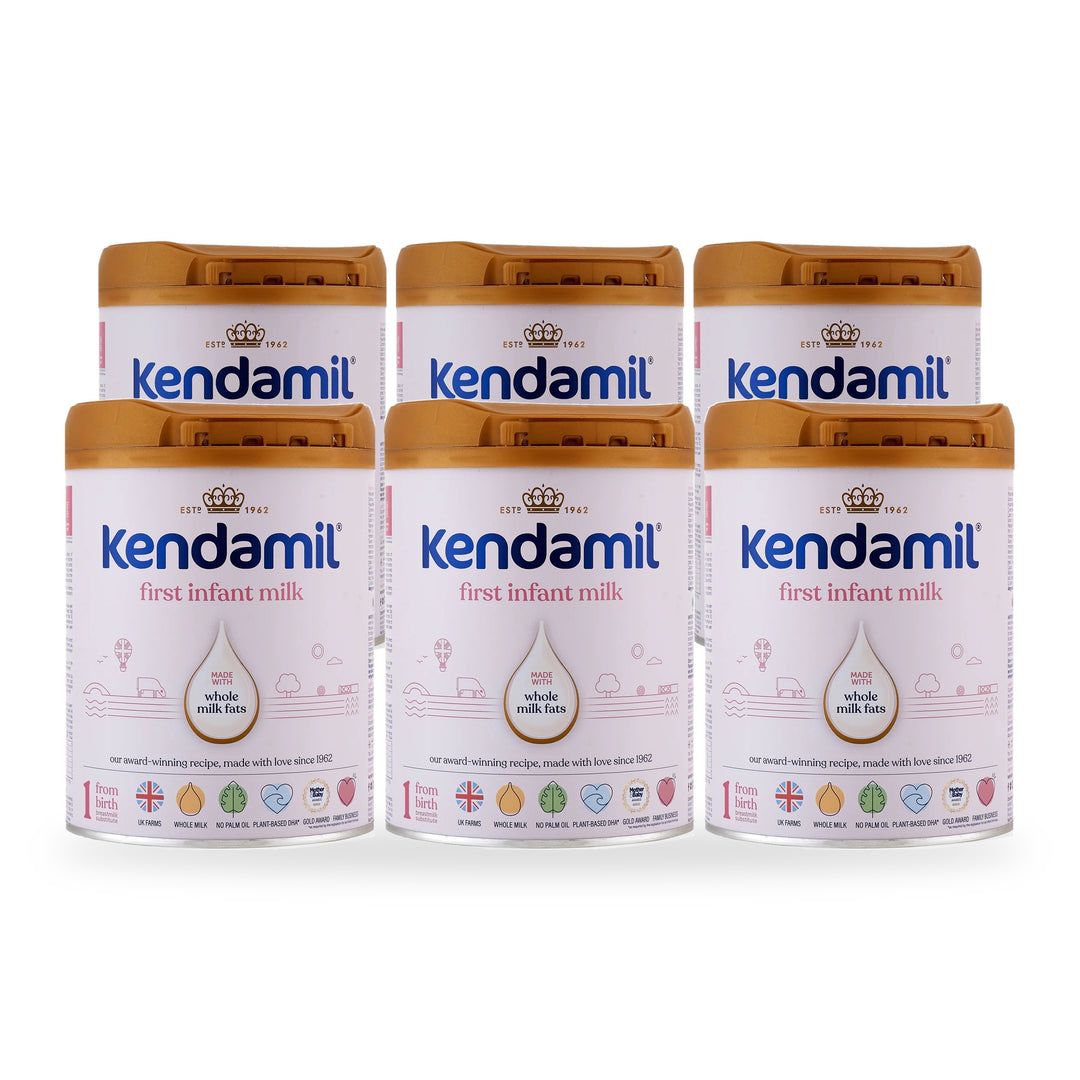 Kendamil UK Classic Stage 1 European baby formula, 6 pack of 800g cans, for babies 0 to 6 months