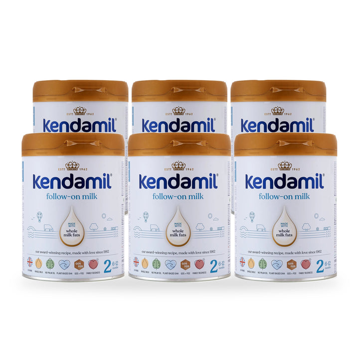 Kendamil UK Classic Stage 2 European baby formula, 6 pack of 800g cans, for babies 6 to 12 months