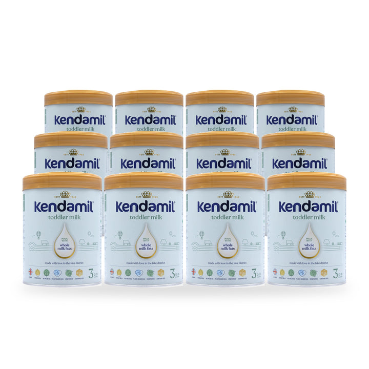 Kendamil UK Classic Stage 3 European toddler formula, 12 pack of 800g cans, for toddlers 12 to 36 months