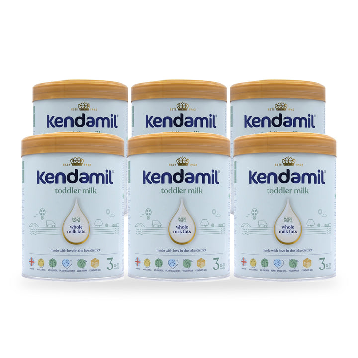 Kendamil UK Classic Stage 3 European toddler formula, 6 pack of 800g cans, for toddlers 12 to 36 months